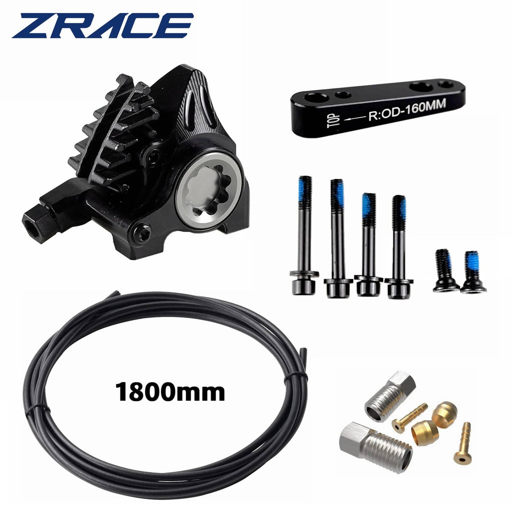 ZRACE XG Flat Mount Caliper, Road Hydraulic Brake, ICE-TECH Pads, BMX Raceing, Full CNC Lightweight-WAYBIKER