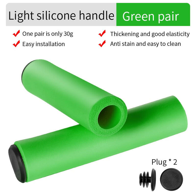 New arriver ultralight silicone material mountain bicycle handle bar grips MTB anti-slip bike handlebar grip-WAYBIKER