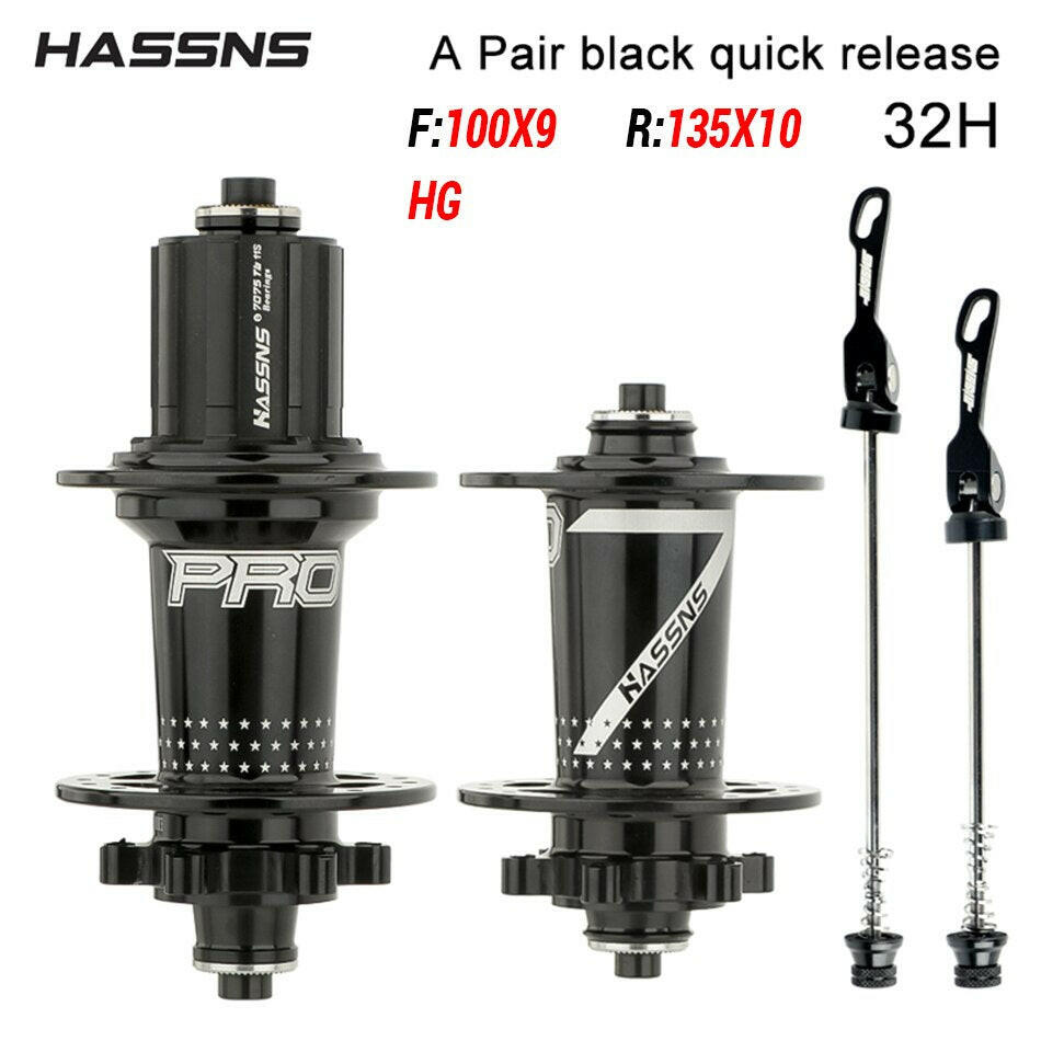 HASSNS PRO7 Bicycle Hub HG/XD/MS 32Holes J-Bend Spoke 4Pcs Sealed Bearing for SHIMANO Mountain Bike Freehub 8/9/10/11/12Speed-WAYBIKER