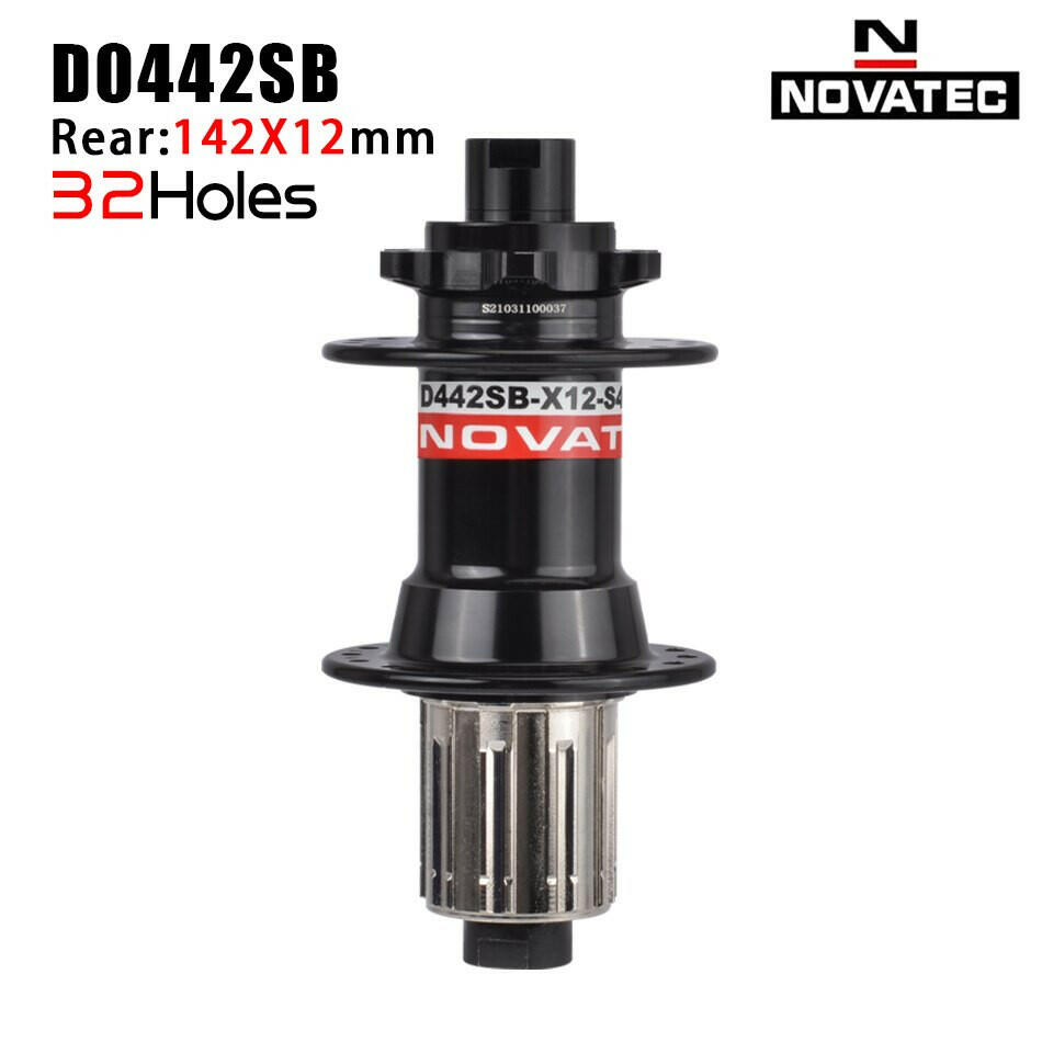 NOVATEC Bicycle Hub 4 Peilin Mountain Bike Hub D041SB/D042SB 28/32/36 Holes 6-Bolt Disc Brake For 8/9/10/11/12 Speed HG hub Body-WAYBIKER