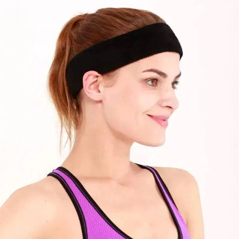 Mens Headband Sweatband Stretch Elastic Outdoor Sport Sweat Headband Wristband Women Gym Running Tennis High Quality Cotton-WAYBIKER