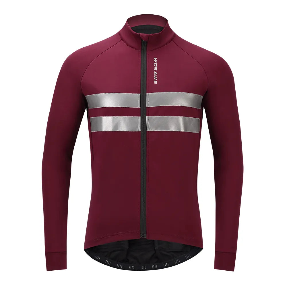 WOSAWE Winter Cycling Jackets Outdoor Sport Warm Coat Long Sleeve MTB Road Bike Jersey Windproof Windbreaker Cycling Clothing-WAYBIKER