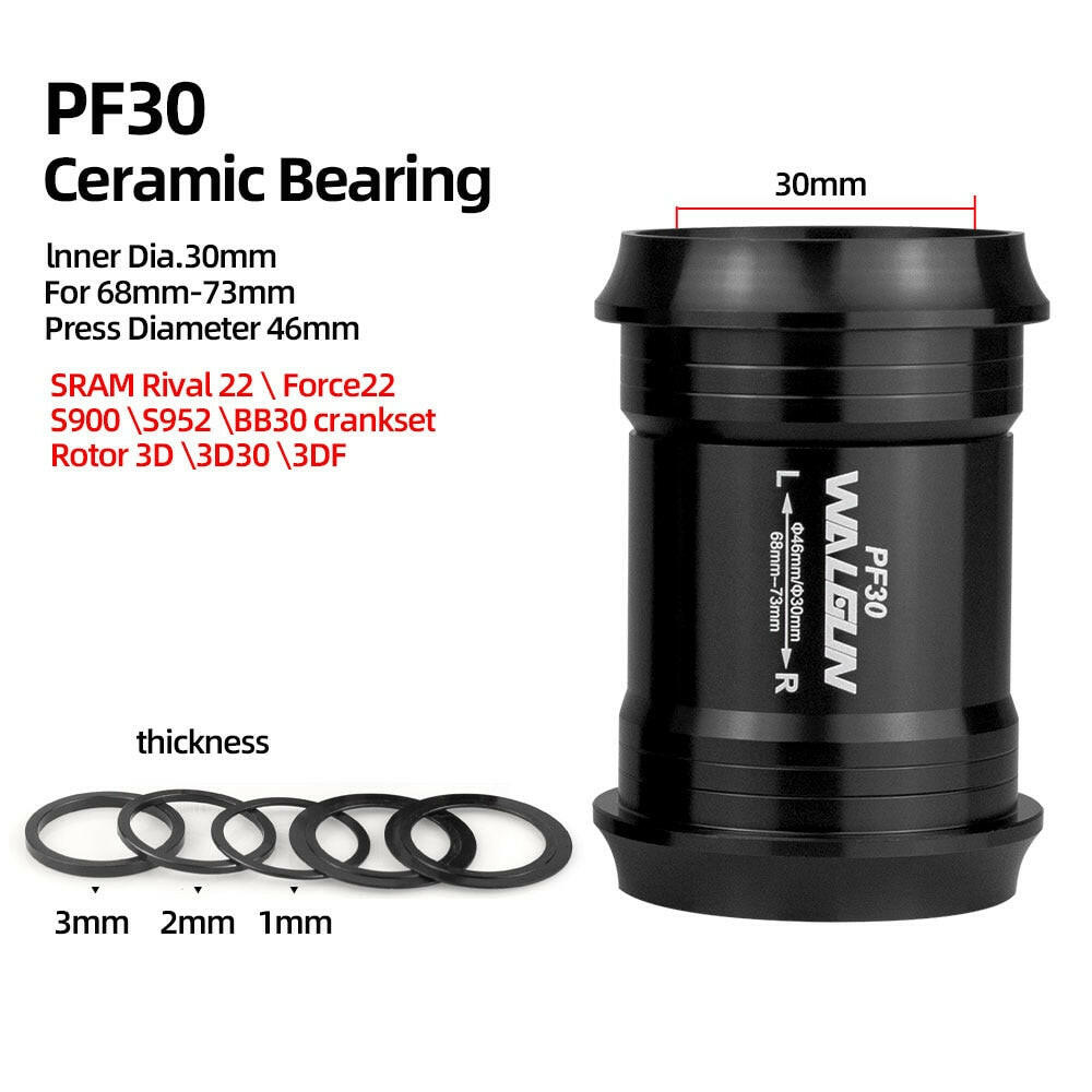 PF30 Bike Bottom Bracket Ceramic BB for MTB Road PF4630 24mm 30mm DUB 29mm GXP Movimento Central Ultegra XT GXP Bicycle Crank-WAYBIKER