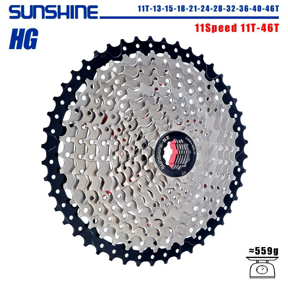 SUNSHINE Bicycle Cassette 8/9/10/11/12Speed Freewheel 32/36T/40T/42T/46T/50T/52T Sprocket HG Structure Flywheel For SHIMANO/SRAM-WAYBIKER