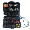 177pcs Fishing Accessories Kit Crank Hooks Sinker Weights Swivels Snaps Connectors Beads Fishing Tackle Box Set-WAYBIKER