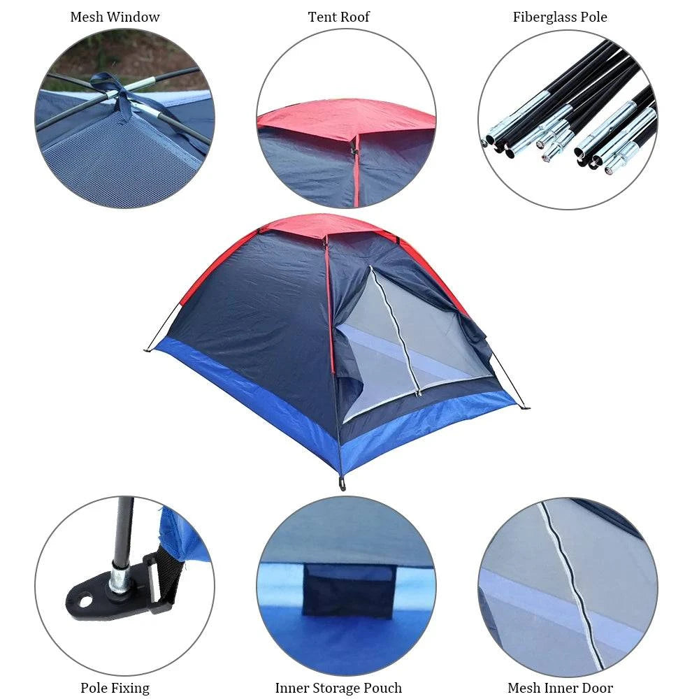 Automatic Camping Tent Ship From RU Beach Tent 2 Persons Tent Instant Pop Up Open Anti UV Awning Tents Outdoor Sunshelter-WAYBIKER
