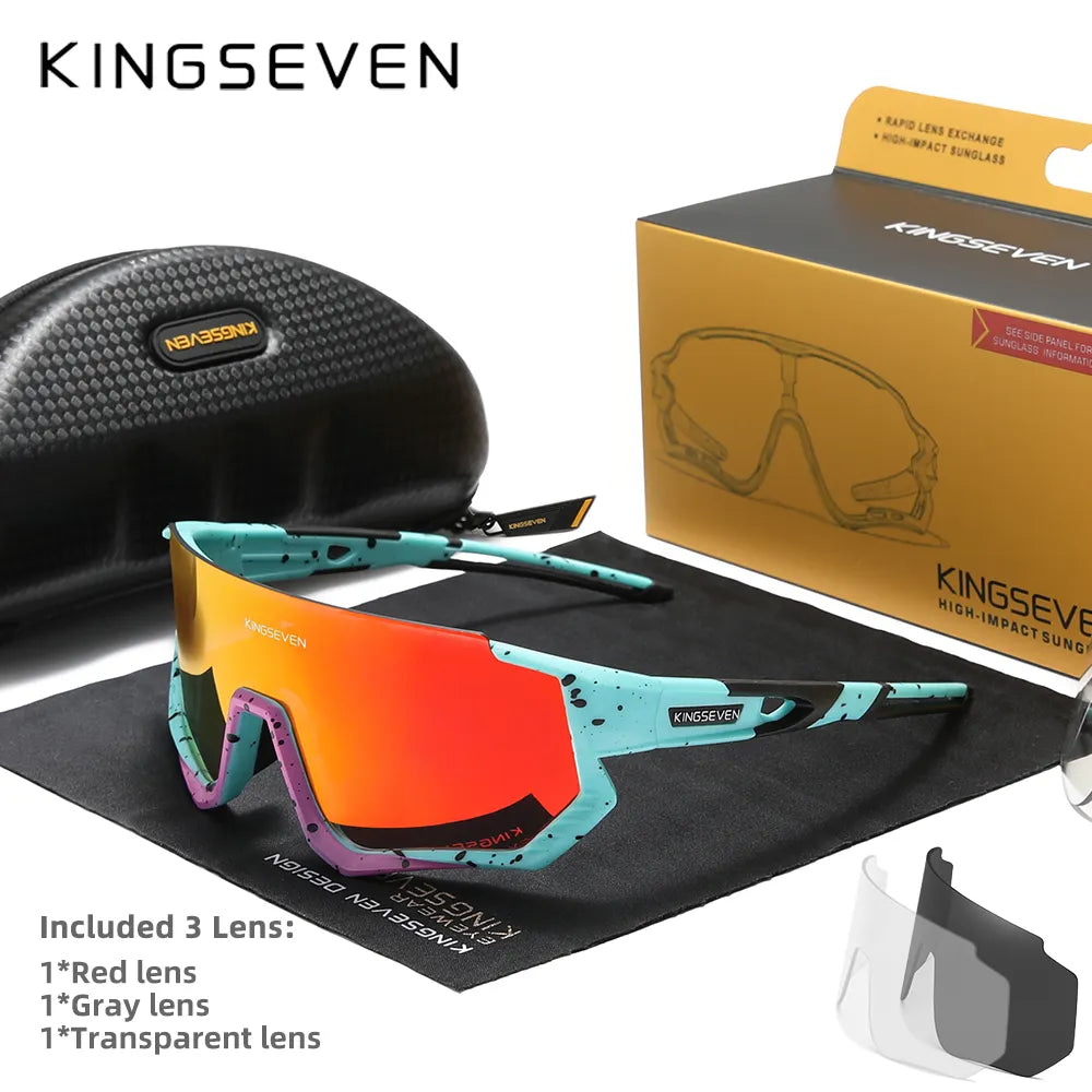 KINGSEVEN Cycling Sunglasses Men Women Mtb Bicycle Glasses UV400 Polarized Fishing Protection Eyewear Photochromic Bike Goggles-WAYBIKER