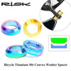 2pairs RISK Mountain BMX Bike Bicycle Titanium M6 Concave and Convex Washer Spacer For Disc Brake Caliper Group