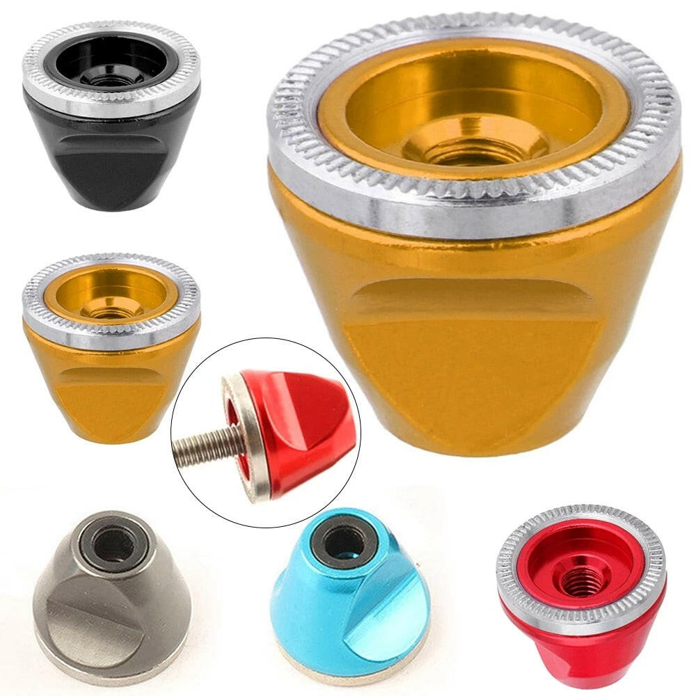 Anti-slip Bicycle Hub Nut for Quick Release Axle M5 Wheel Nuts Bolt Screw Cap Protection Hub Aluminum Alloy Mountain Bike Parts-WAYBIKER
