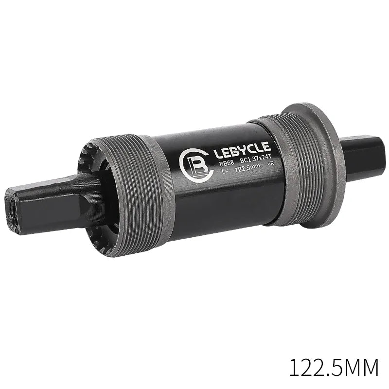 Lebycle Mountain Bicycle Square Bottom Bracket BB68 Threaded Bottom Bracket Bike Hollow Axle 113/120/122.5/124.5/126mm-WAYBIKER