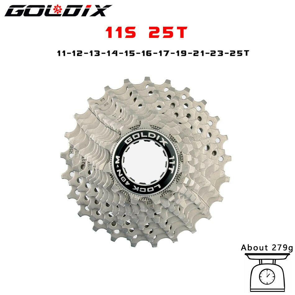 GOLDIX Road Bike 8 9 10 11 Speed Velocidade 11-25T/28T/32T/34T/36T Bicycle Cassette Freewheel MTB Sprocket for SHIMANO SRAM-WAYBIKER