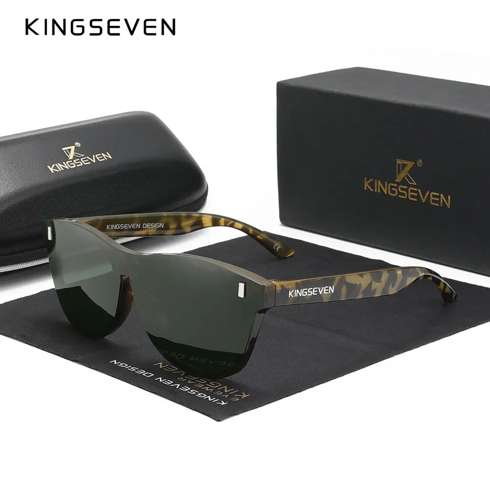 KINGSEVEN New Brand Design Men's Glasses Polarized Sunglasses Women Integrated Lens Fashion Eyewear Oculos de sol-WAYBIKER