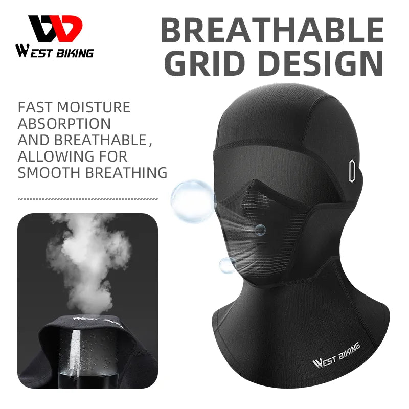WEST BIKING Cycling Balaclava Breathable Full Face Mask Spring Autumn Motorcycle Extended Hood UV Protection Fishing Bike Hat-WAYBIKER