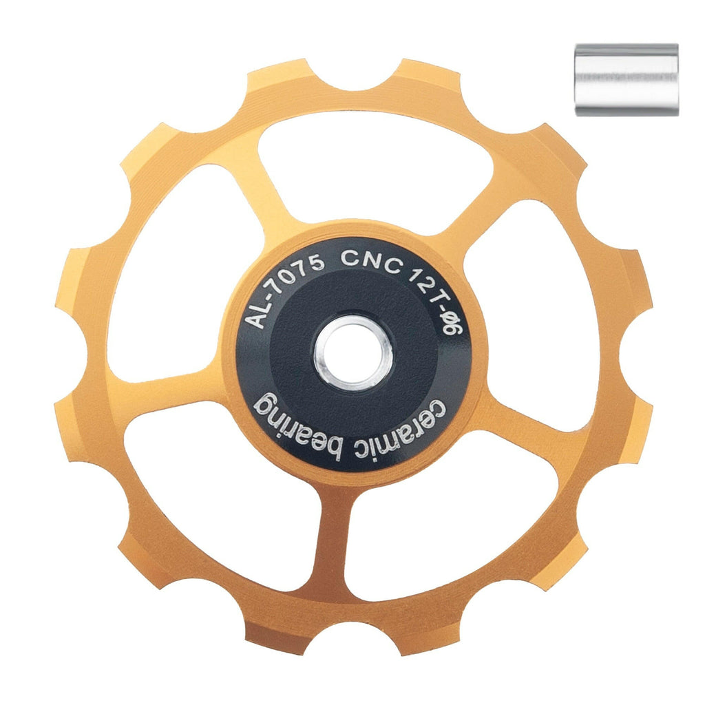 SENSAH MTB Bicycle Rear Derailleur Jockey Wheel Ceramic Bearing Pulley AL7075 CNC Road Bike Guide Roller Idler 11/12/13/14/15T-WAYBIKER