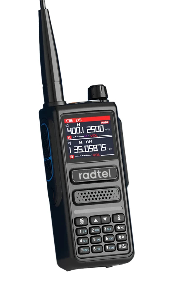 Radtel RT-470 10w 6 Bands Amateur Ham Two Way Radio Station 256CH Air Band Walkie Talkie NOAA LCD Color Police Scanner Aviation-WAYBIKER