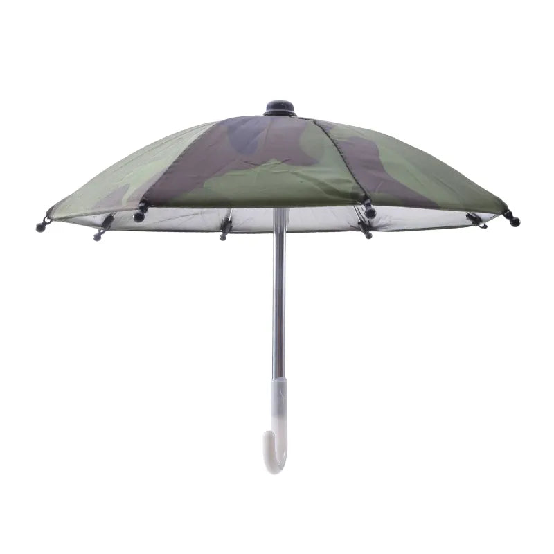 1pc Mobile Phone Holder Locomotive Umbrella Waterproof Portable Mini Parasol Alloy Sun Shade Bicycle Umbrella for Riding