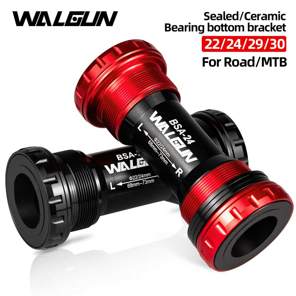 Walgun Bicycle Bottom Bracket BSA Thread Kit Road MTB Bike Frame 68/73 for Axis 24/22 and 29/30mm for Shimano SRAM GXP Crankset