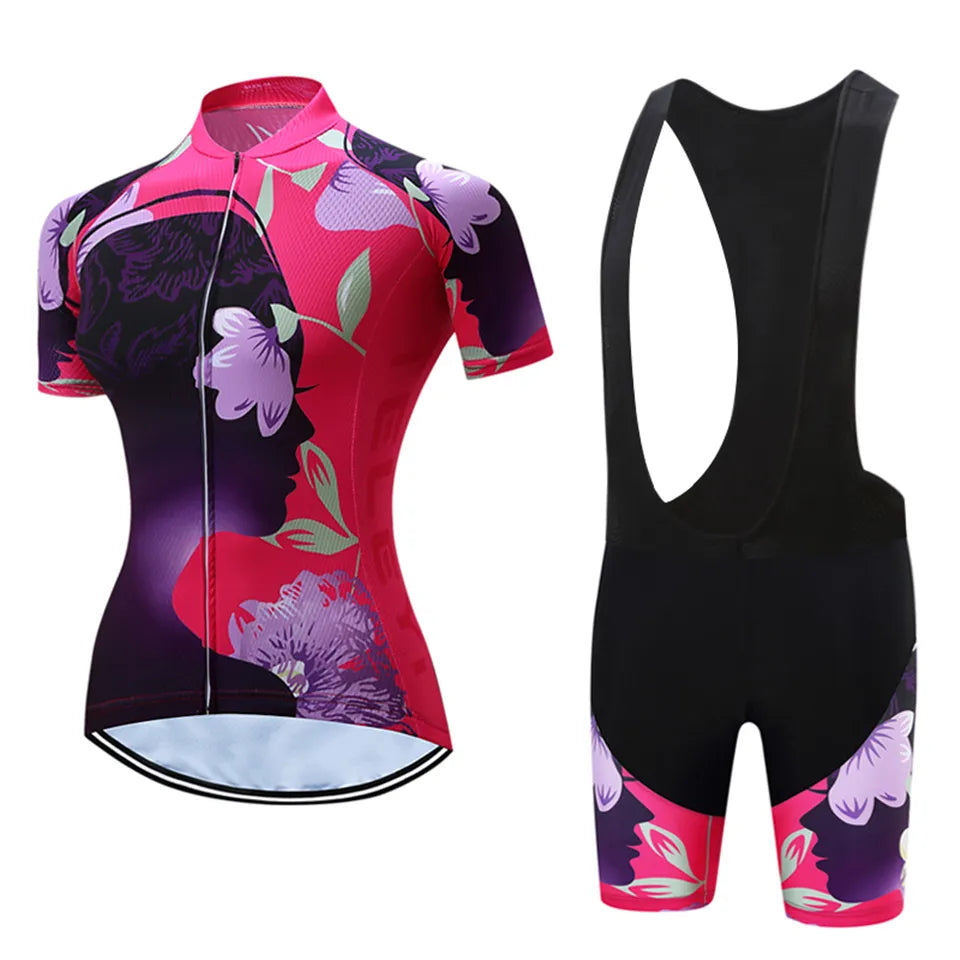 2023 Jersey Set Short Sleeve Cycling Clothes Riding Clothing Fashion Leisure Bike Wear Women MTB Women Breathable Quick-Dry-WAYBIKER