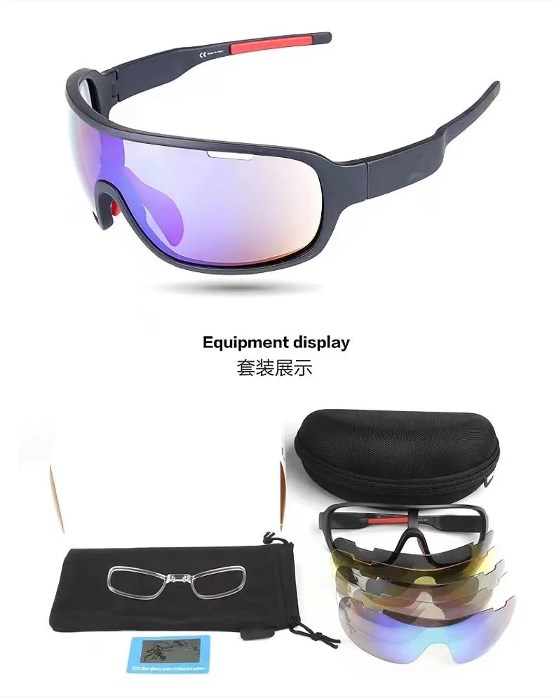 Outdoor Sports Glasses Shades Factory PC Full Coating Lens Bike Sunglasses TR90 Frame Uv400 Polarized Cycling  Set-WAYBIKER