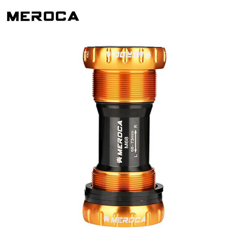 MEROCA BSA Bearing Bottom Bracket Screw Type 68/73mm Bicycle Axis MTB Road Bike Aluminum Alloy Waterproof Crank Set Axis Parts-WAYBIKER