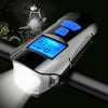 3 in 1 Waterproof Bicycle Light USB Charging Bike Front Light Handlebar Cycling Head Light / Horn Speed Meter LCD Screen-WAYBIKER