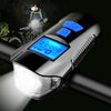 3 in 1 Waterproof Bicycle Light USB Charging Bike Front Light Handlebar Cycling Head Light / Horn Speed Meter LCD Screen