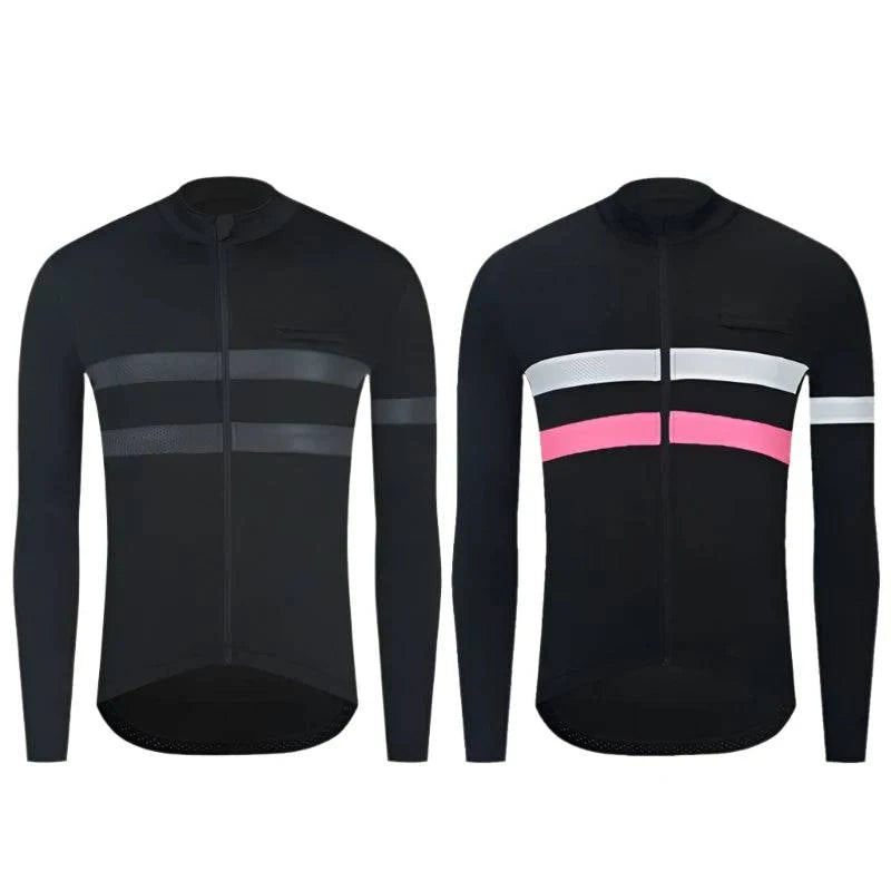 YKYWBIKE Men's Cycling Jersey Spring Autumn Warm Fleece Bike Jersey Long Sleeves Cycling Jacket Bike Clothes MTB Road Bike Pro-WAYBIKER