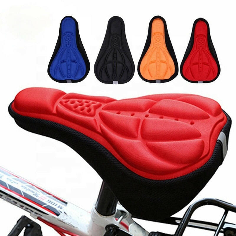 MTB Mountain Bike Saddle Cover Cycling Thickened Extra Comfort Soft Silicone 3D Gel Pad Cushion Cover Bicycle Seat