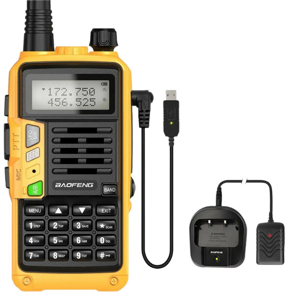 BAOFENG UV S9 Plus V2 10W Powerful Walkie Talkie USB Charger 16 KM Long Range Handheld Dual Band Transceiver UV 5R Two Way Radio-WAYBIKER