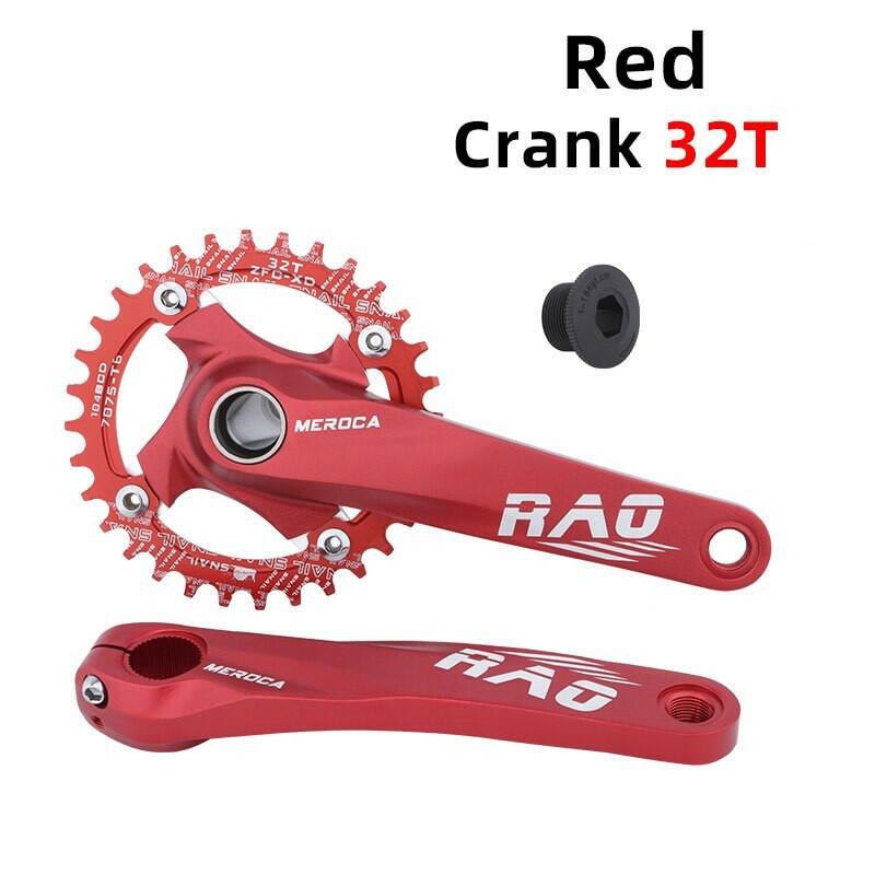 MEROCA Bicycle Crankset 170mm Forging Crank Narrow Wide teeth 104BCD Chainring 32/34/36/38T Chain Wheel For MTB bike crankset-WAYBIKER