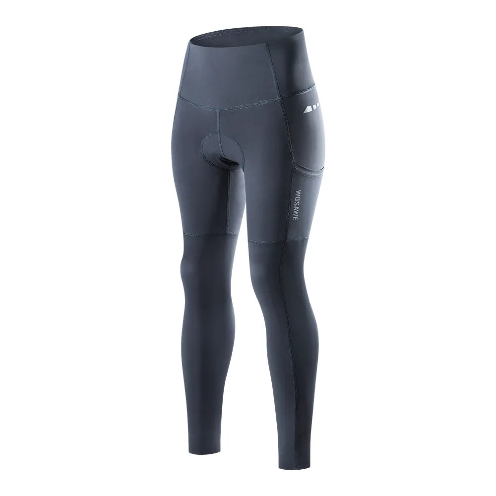 WOSAWE Womens Cycling Pants Mountain Bike Cycling Trousers Anti-sweat 5D Anti Slip Padded Gel Racing Bicycle Pants Tights