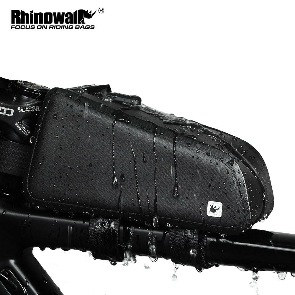 Rhinowalk Bike Top Tube Bag Waterproof  Front Tube Frame Bag 1.2 L Large Capacity For MTB Road Bicycle Cycling Handlebar Bag-WAYBIKER