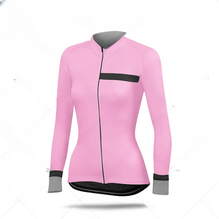 Woman Summer Cycling Jersey Thermal Long Sleeve Clothing Lady MTB Racing Clothes Training Uniform Maillot Ciclismo-WAYBIKER
