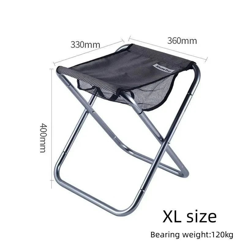 ShineTrip Outdoor Portable Folding Stool Ultralight Aluminum Alloy Stool Fishing Chair Traveling Camping Picnics-WAYBIKER