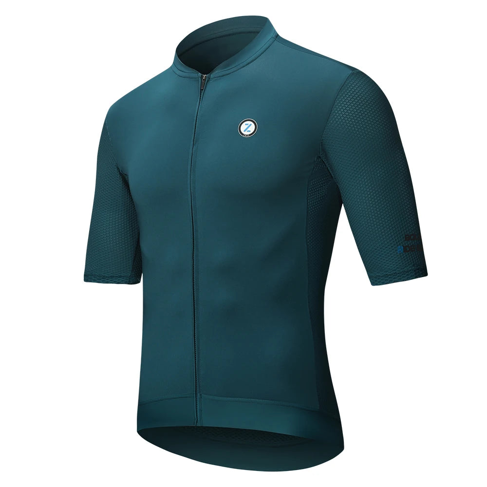 ZRSE Men's Cycling Jersey with Long Sleeve UPF 50+ Anti-UV Slim Fit Breathable Cycling Maillot Quick Dry MTB Road Cycling Shirt