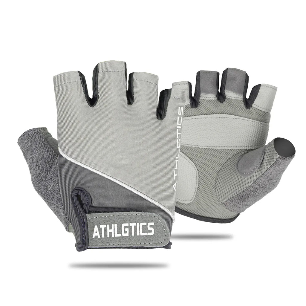 1 Pair Half Finger Gloves Ice Silk Breathable Gym Fitness Women Men Anti-Slip Pad Cycling Fingerless Gloves Bicycle Accessories-WAYBIKER