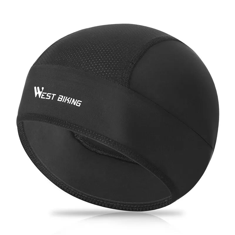 WEST BIKING Summer Bike Skull Cap Men Cycling Accessories Motorcycle Helmet Lining Mesh Cap Hiking Running Sports Bicycle Hats-WAYBIKER