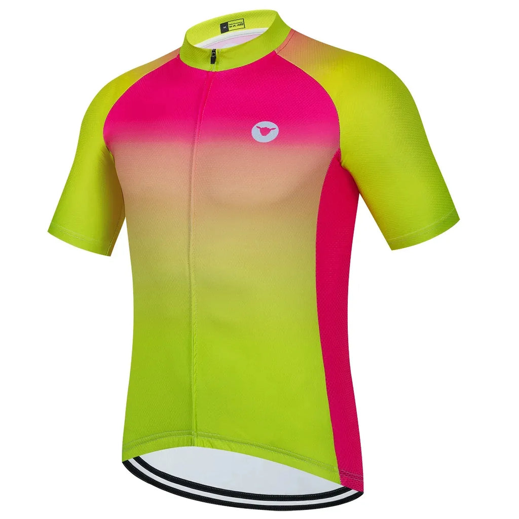 Downhill Bicycle Clothing Ropa Ciclismo Maillot Quick Dry Bike Shirt Cycling Jersey Pro team Summer Short Sleeve Man-WAYBIKER