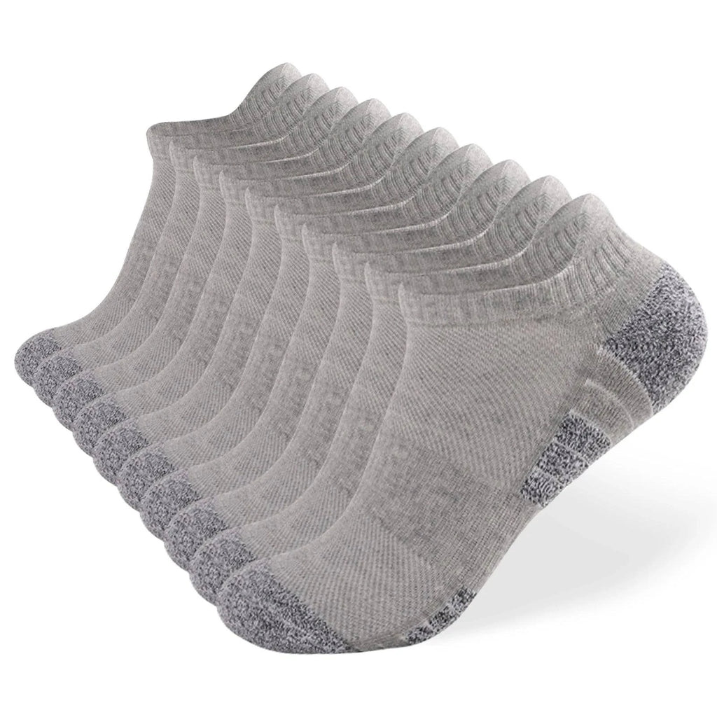 10 Pack Running Socks for Men Women Breathable Cushioned Athletic Ankle Socks Low Cut Socks Outdoor Sport Hiking Running-WAYBIKER