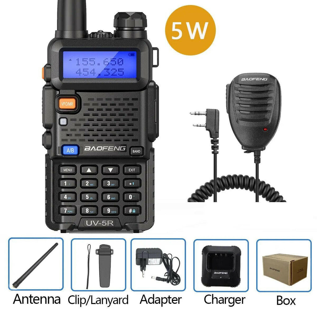 Baofeng Walkie Talkie UV 5R 5W 8W Dual Band Ham Two Way Radio Vhf Uhf FM Radio Handheld Transceiver Hunting 16KM-WAYBIKER