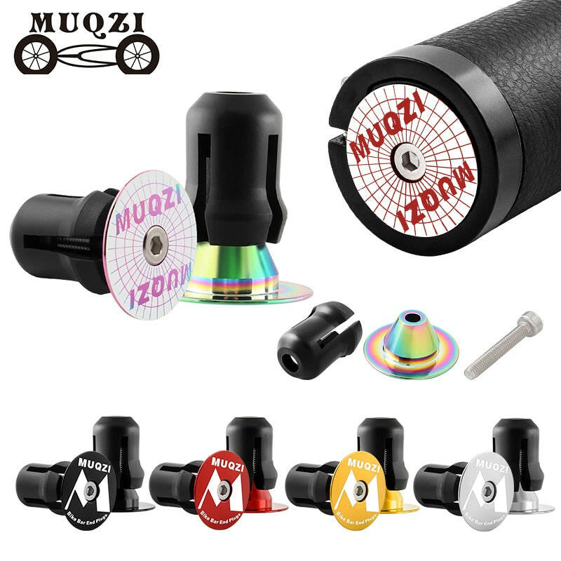 MUQZI Handlebar End Caps Bar End Plugs Aluminum Alloy MTB Road BMX Folding Bicycle Handlebar Plugs Bike Accessories-WAYBIKER