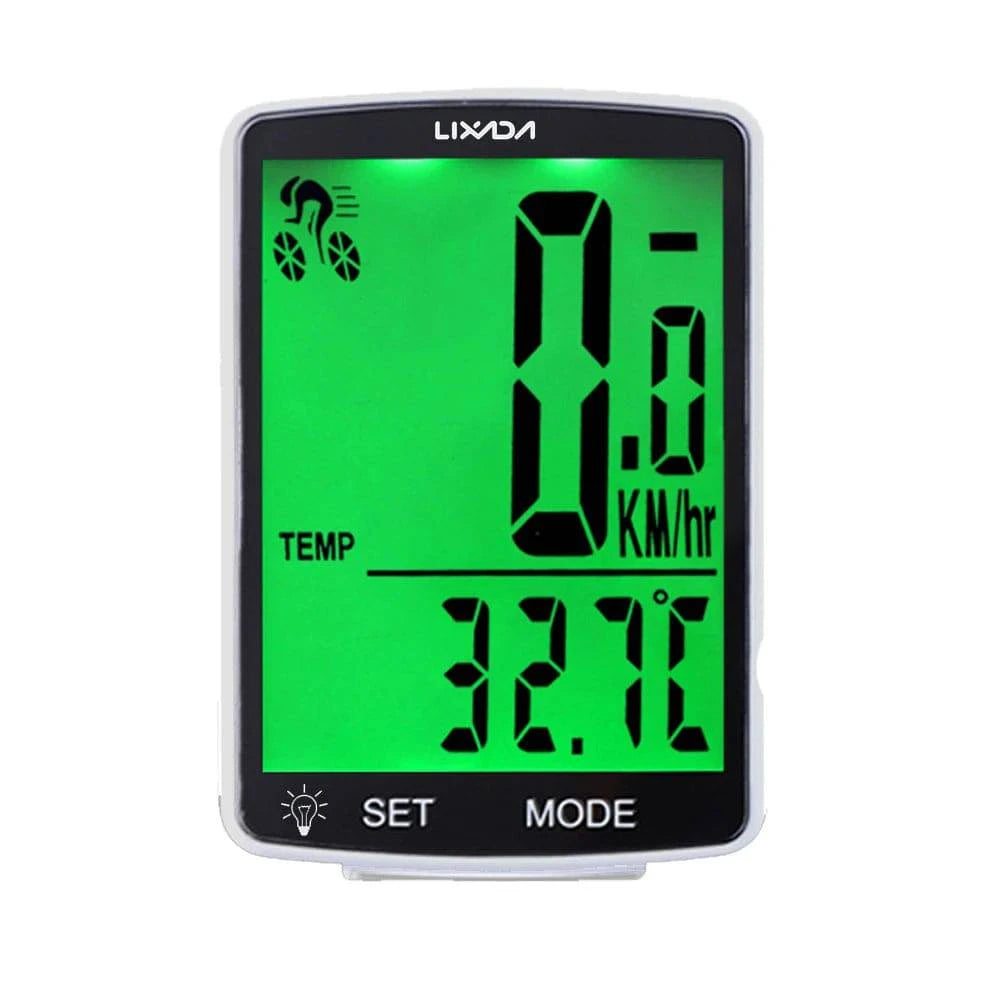 Wireless Bike Computer Multi Functional LCD Screen Speedometer Odometer IPX6 Waterproof Cycling Measurable Temperature Stopwatch-WAYBIKER