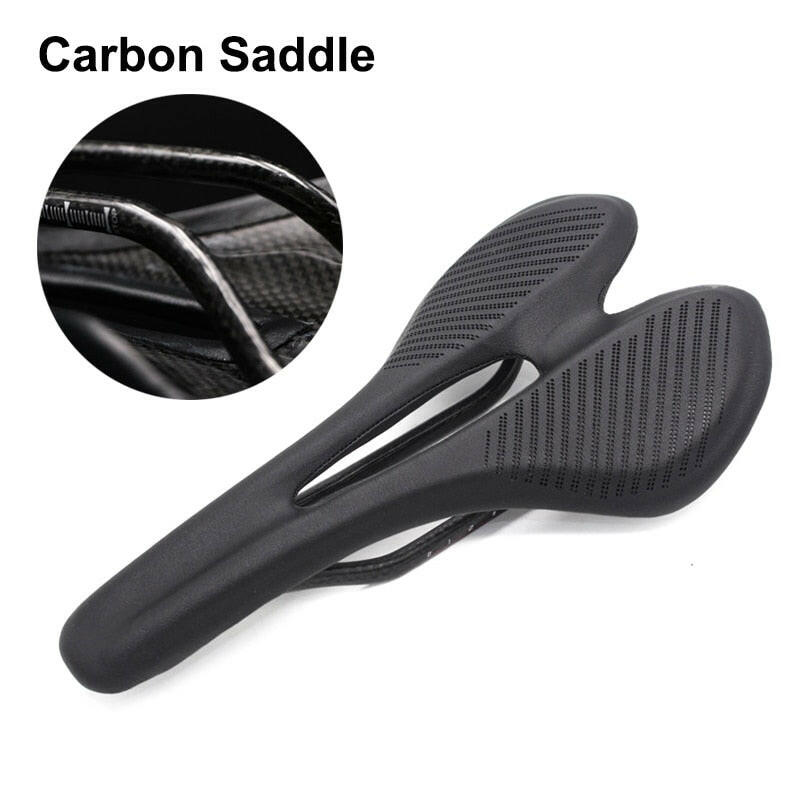 Super Light Carbon bike Saddle MTB Road T800 Carbon Fiber Bicycle Seat Comfortable Leather EVA Cycling Racing Cushions