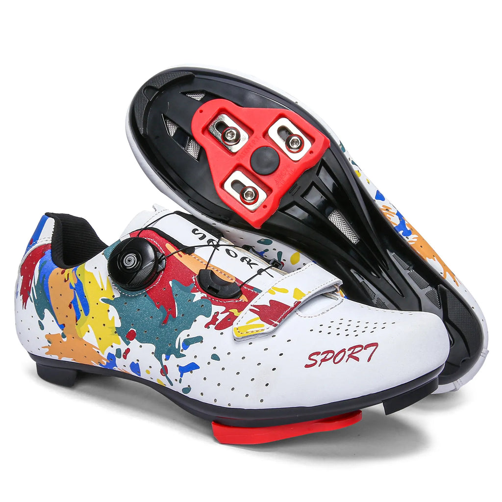 Cycling Shoes MTB Men SPD Road Dirt Bike Shoes Route Cleat Flat Sneaker Racing Women Bicycle Mountain Biking Shoes-WAYBIKER