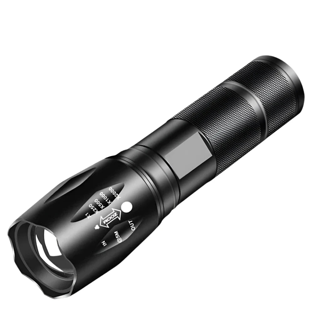 Powerful LED Flashlight Super Bright Aluminum Alloy Portable Torch USB Rechargeable Outdoor Camping Tactical Flash Light-WAYBIKER