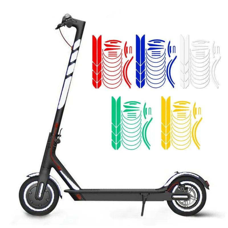 Electric Scooter Wheel Hub Protective Reflective Sticker for Xiaomi M365 Pro 1S PRO 2 Wheel Sticke Parts Scooter Accessories-WAYBIKER