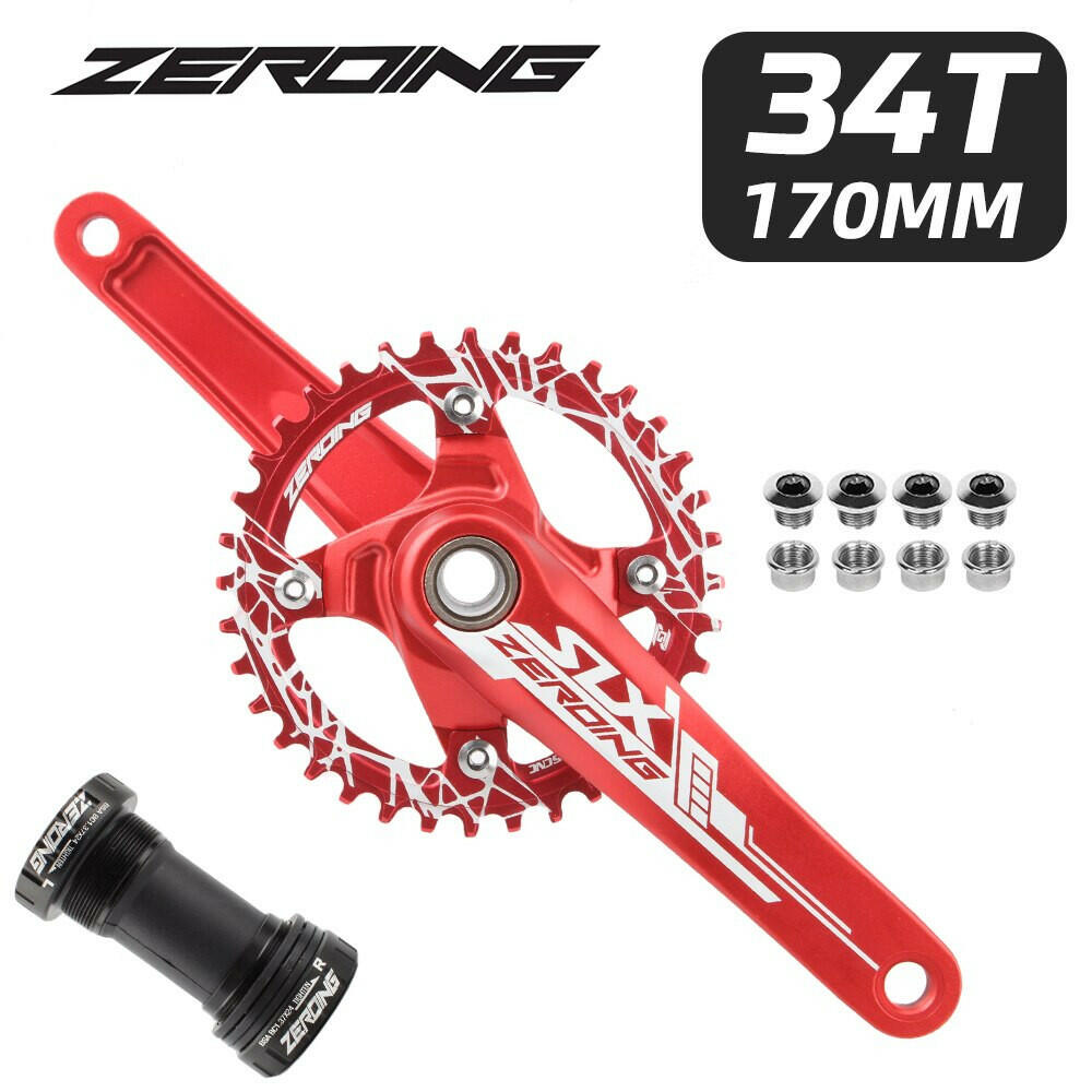 SLX Bicycle Crankset 104BCD MTB Bike Crank Chainring 170mm Aluminum Alloy with Bottom Bracket 32T 34T 36T 38T Plate for SHIMANO-WAYBIKER