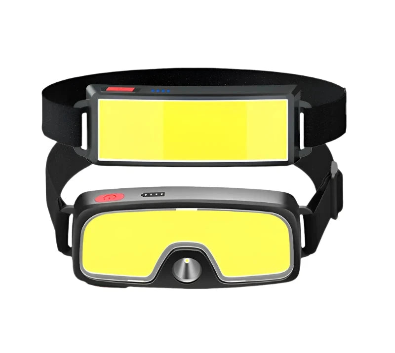 Portable LED COB Headlights Built-in 1200mah Battery USB Rechargeable Waterproof Headlamp Outdoor Camping Fishing Head Lamp-WAYBIKER