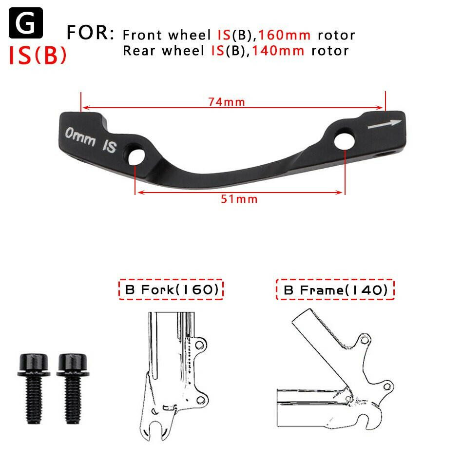 MTB 1pc Brake Disc Ultralight Bracket IS PM A B to PM Brake Disc Bracket Adapter For 140 160 180 203mm rotor-WAYBIKER
