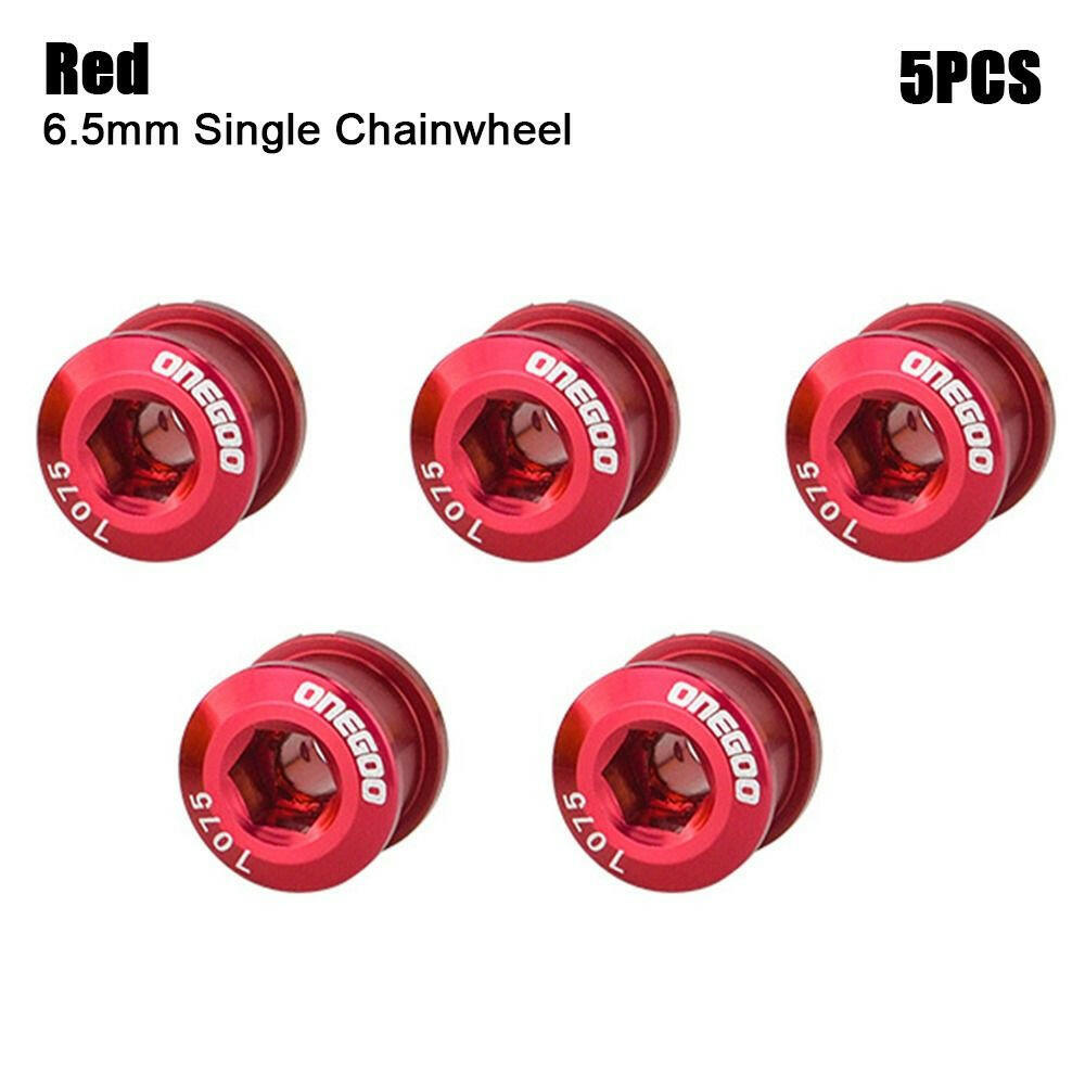 5Pcs MTB Bicycle Single/Double Chainwheel Screws Cycling Chainring Wheel Bolt Alloy 7075 6.5mm/8.5mm Road Bike Disc Screws-WAYBIKER